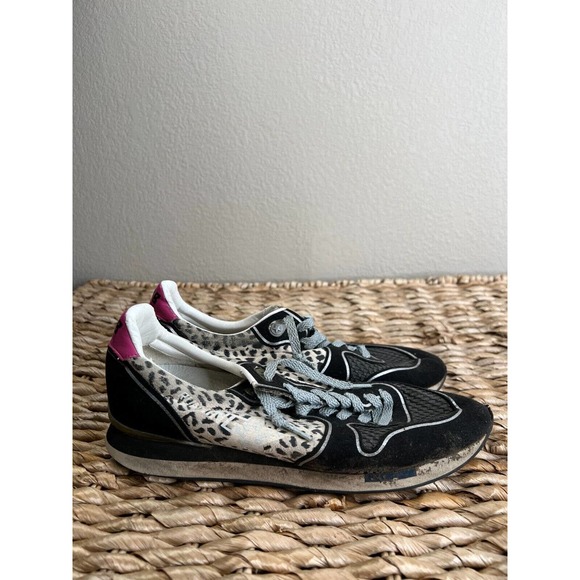 Golden Goose Women's Lightweight Running Sneakers‎ Lace Up Black/White - Picture 1 of 16